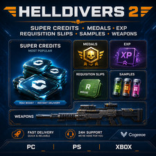 HELL-DIVERS 2 - Farm Fast |SuperCredits💎|Medals🥇|Samples🟩🟧🟪 | XP |No Login❗