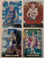Josh Allen - 4 Card Lot - Mosaic Inserts Rock Out My House Power House  - Bills