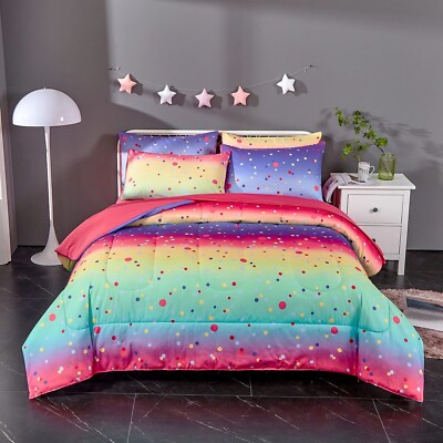 rainbow ombre rainbow polka dot comforter