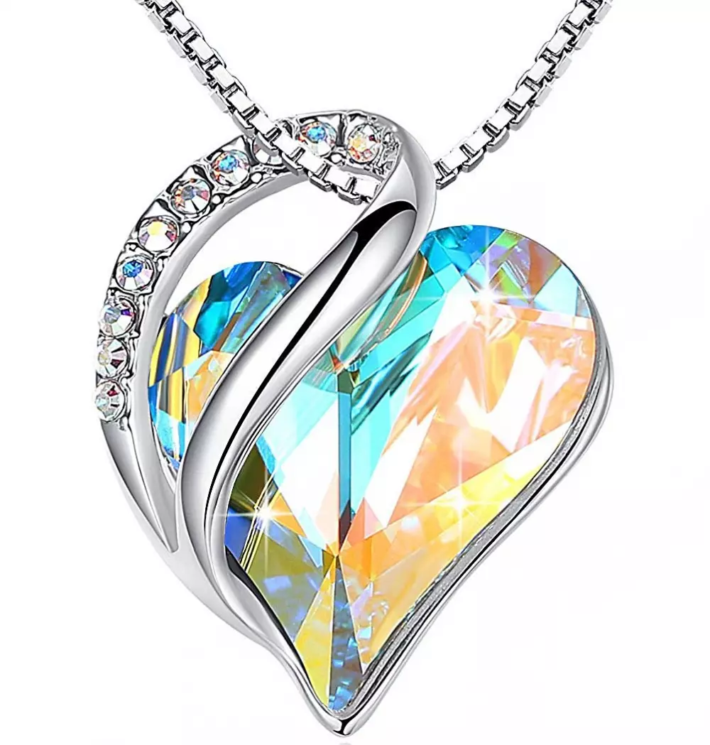 Leafael infinity love heart pendant deals necklace