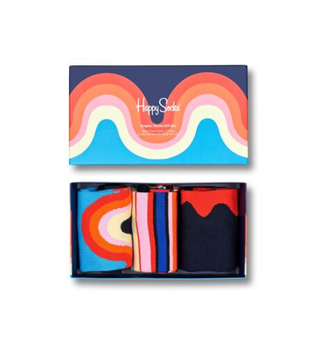 Happy Socks Graphic Gift Set (3 Pairs) - 第 1/5 張圖片