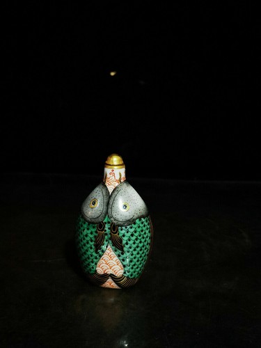 Chinese Porcelain Handmade two fish statue Exquisite Snuff Bottle - Bild 3 von 8
