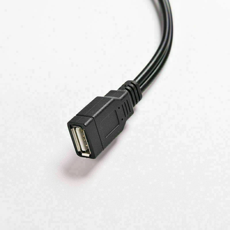 USB 2.0 Female to 2 Dual USB Male Power Adapter Y Splitter Cable Cord Connector - Image 3 of 4