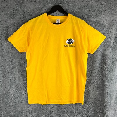 Mikes Hard Seltzer T-Shirt Größe Medium Herren Gelb Bier Promo Y2K Festival