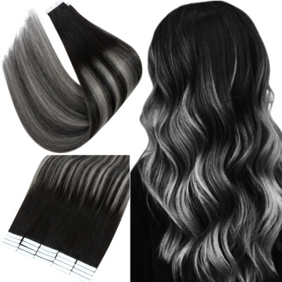 Thick Tape In Remy Human Hair Extensions Skin Weft FULL HEAD 200G 80PCS OMBRE US