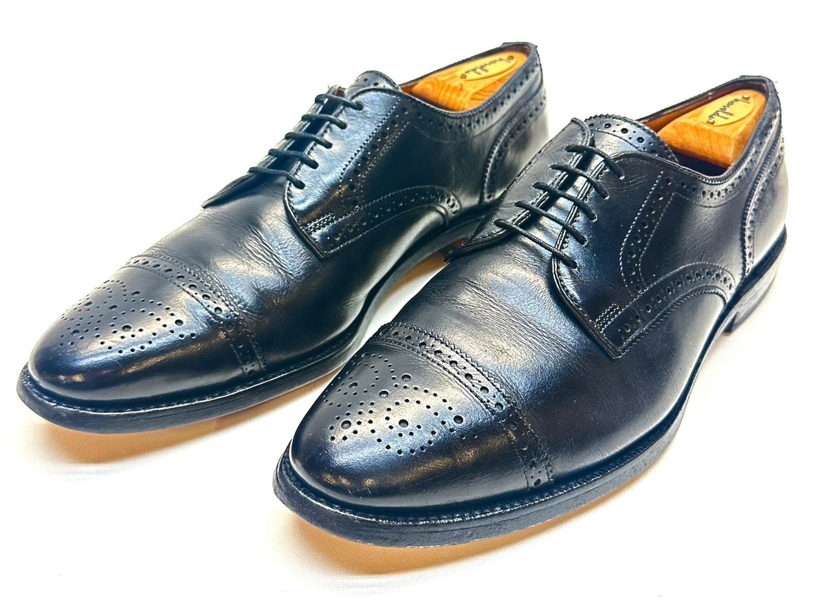 Mens Allen Edmonds Sanford Black Leather Cap Toe Oxford  display picture 1