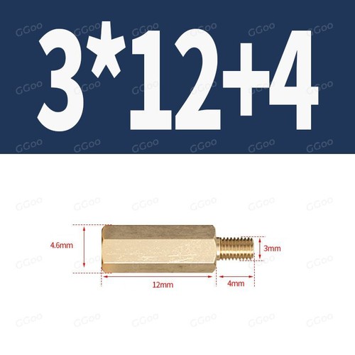 Hex Brass Standoff Spacer Screw Pillar PCB PC M3 4mm-100mm Computer Motherboard - Picture 33 of 61