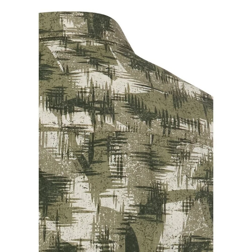 Camel active Camisa de Hombre Regular Fit Verde con Patrón 5S74 409274 34 Dusty - Imagen 4 de 4