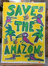 Katherine Bernhardt Screen Print - Save the Amazon