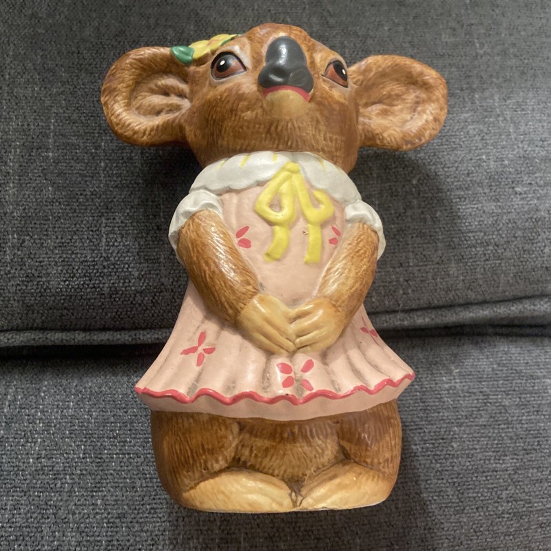 Vintage Lefton China Ceramic Handpainted Koala Coin Bank #04409