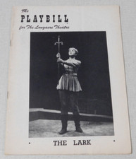 1956 Playbill The Lark Longacre Theater Julie Harris Boris Karloff