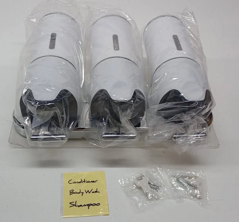 Dispensador y organizador de bomba de ducha de baño montada en la pared con cámara 3 en 1 Foto 4 de 4