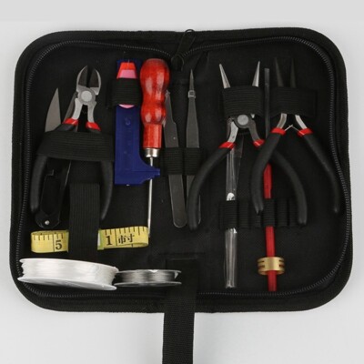 22x Jewelry Making Kit Pliers Beading Wire Wrapping Repair Tools Set Hobby Craft