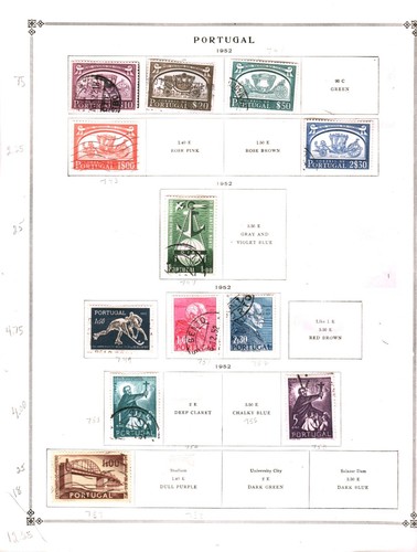 Collection, Portugal Part A Scott Pages, 1864/1958, Cat $357, Mint & Used - Picture 18 of 23