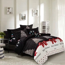 Xmas Duvet Cover Set: Duvet Cover Pillow Sham Pillowcase (No Comforter Included)