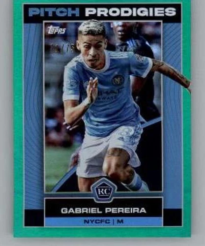 2023 Topps MLS Major League Soccer Green Foil #180 Gabriel Pereira RC /75