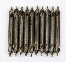 10 Pack #12 Kromhard Combined Drill & Countersink HSS 60° Bell USA Center Drill