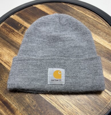 Heather Grey Knit Cuffed Beanie with \'Walk With Me\' Patch. One Size. Carhartt Knit Cuffed Beanie Heather Grey One Size | eBay main image 3