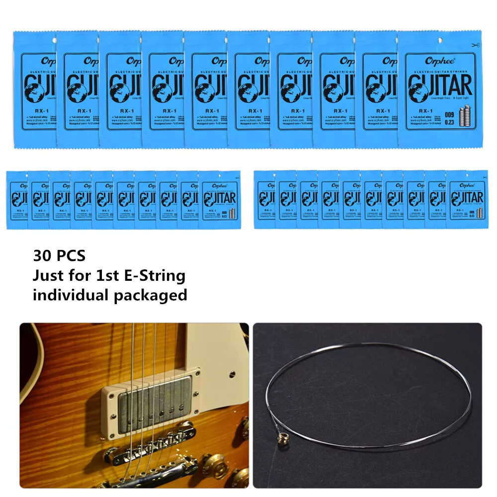 30PCS RX 1 Electric Guitar Single String 1st E String .009 Super Light Tension