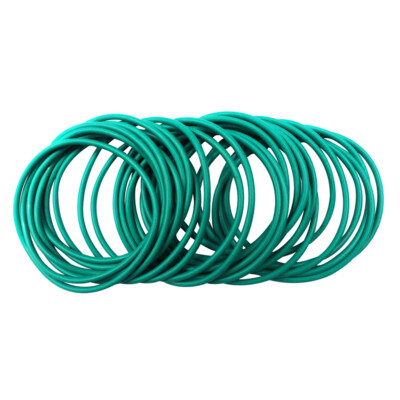 Wire Dia 1/1.5/1.9mm Fluorine Rubber O Ring Gaskets Oil Seal Washer Green/Brown
