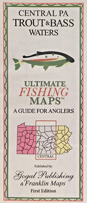 Fishing Map of Central Pennsylvania (Trout & Bass) by Gogal & Franklin Maps