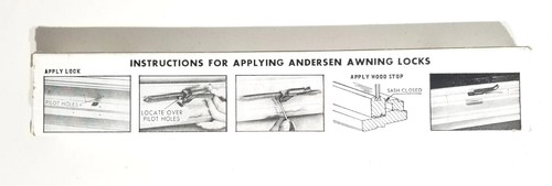 NOS Sold Out Andersen 7053 Awning Lock Brown ☆ New ☆ - Picture 3 of 7