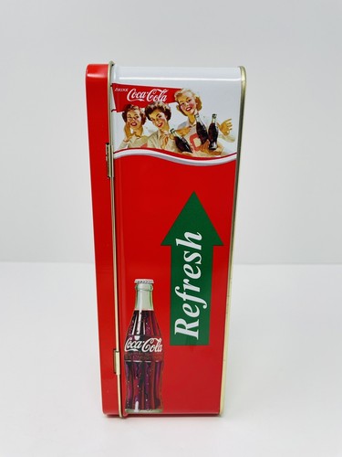 Coca Cola Tin Locker 1886 Red & White Coke Bottle Refresh W Lock/ 2 Keys EUC - Picture 3 of 9