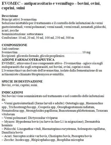 EVOMEC antiparasitic and dewormer - Foto 2 di 6