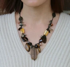 Silpada Sterling Silver Multi-stone Necklace 19.5~ 21"