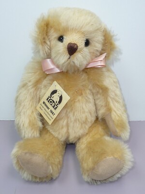 11'' Mohair Bear by Grisly, Made in Germany, Has a Growler, Ultra Suede Pads