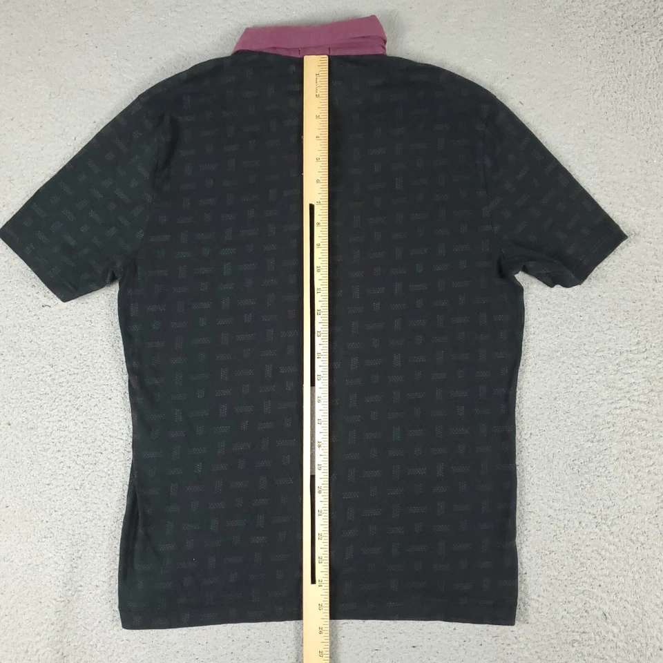 Penguin Polo Shirt Mens Size Small Black Geometric Casual Short Sleeve Adult - Image 3 of 4