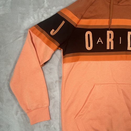 NWOT Nike Air Jordan Gradient FLEECE Pullover Hoodie Men 2XL Orange 90s Y2K New - Picture 6 of 16