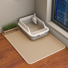 Cat Litter Mat, 45x26/35x24/30x22/24x18 Inch Double Layer Cat Litter Box Mat,...