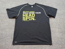 Nike Shirt Mens Large Black Fit Dry Short Sleeve SPARQ Cross Train