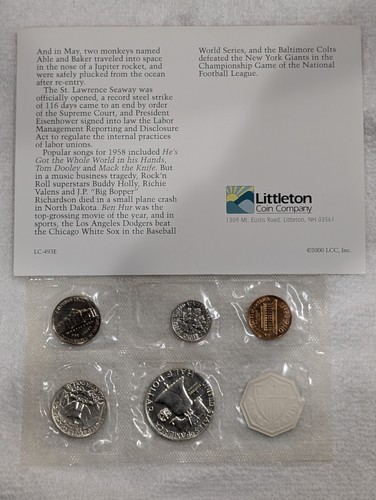1959 US Mint Silver Proof Set No Envelope - Picture 2 of 4