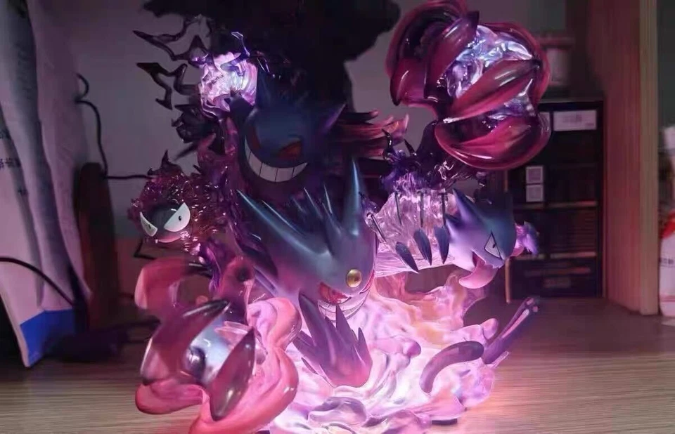 Boneco de PVC Pokemon Gengar Evolution Family 33cm | Gastly Haunter Gengar Mega Gen - Imagem 2 de 4