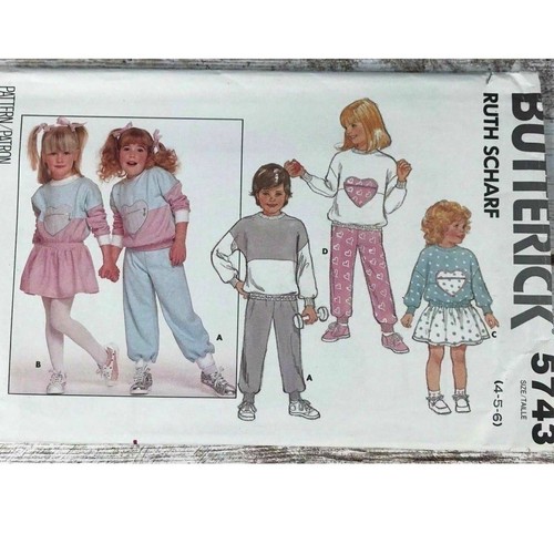 Butterick Pattern # 5743 sizes 4, 5, & 6 Dress Top Pants Uncut