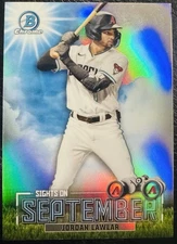Jordan Lawlar Sights on September Chrome Refractor 2023 Bowman #1 Diamondbacks 