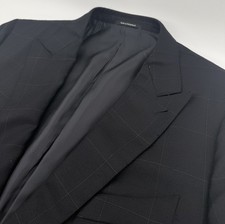 Ermenegildo Zegna EU 54L US 44L Mila Fit Wool  Silk Window Pane Blazer