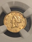 1853 $1 GOLD Coin Liberty Head NGC Certified AU55 Type 1