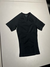 Spanx Shirt Men’s Medium Black Zoned Performance Undershirt V Neck Nylon Stretch