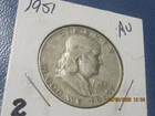 New Listing1951 au  Franklin Half Dollar,  90% Silver - 0.3617 Troy Ounces,