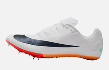 Nike Zoom Rival Sprint Track  Field Sprinting Spikes White/Bright Crimson 