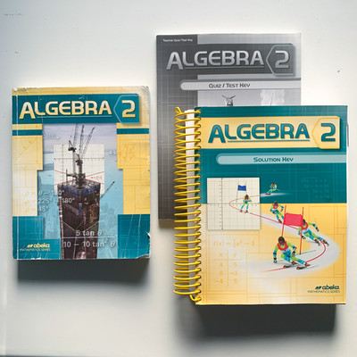 A Beka Algebra 2 (2016) 10th Grade Text / Test Key / Teacher Bundle (Free Ship)