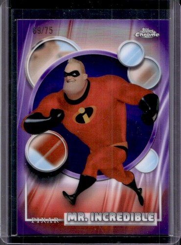 2026 Topps Chrome Disney Mr. Incredible Purple Refractor #/75 The Incredibles