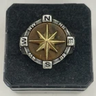 Vintage 925 Sterling Silver Chunky Compass Map Anchor Ring 10.0 Grams Sz 10