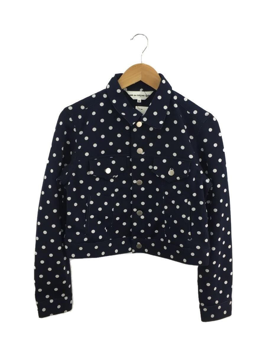 COMME des GARCONS altra giacca M poliestere navy NL T001 a pois AD2023 usata