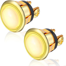 2 Pack Lighted Doorbell Button Replacement, Push Door Bell Ringer Kit Easy to In