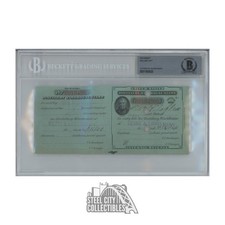 William Howard Taft Autographed Distillery Warehouse Stamp Document - BAS