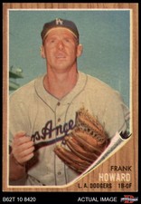 1962 Topps #175 Frank Howard Green Tint Dodgers RARE VARIATION 7 - NM